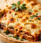 Lasaña gratinada con queso